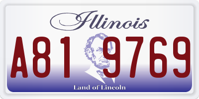 IL license plate A819769