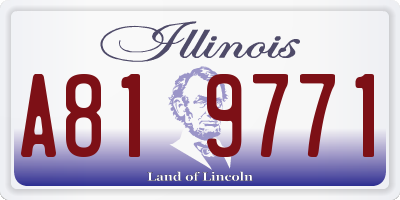 IL license plate A819771