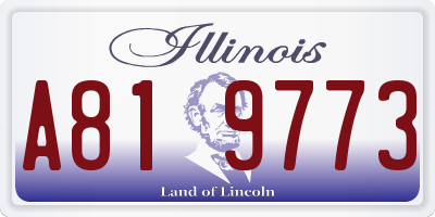 IL license plate A819773