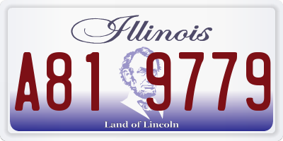 IL license plate A819779