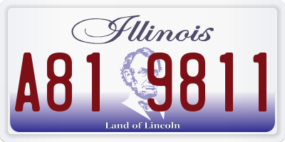 IL license plate A819811