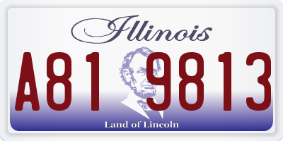IL license plate A819813