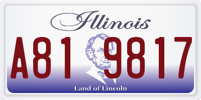 IL license plate A819817