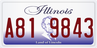 IL license plate A819843