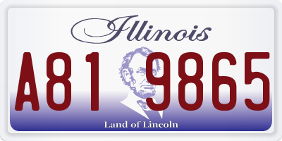 IL license plate A819865