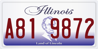 IL license plate A819872