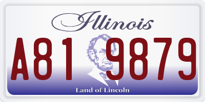 IL license plate A819879