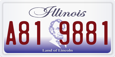 IL license plate A819881