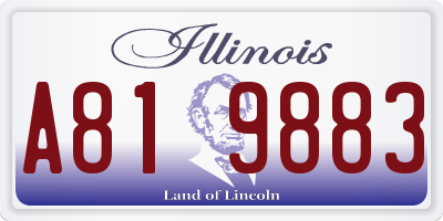 IL license plate A819883