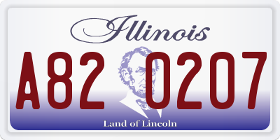 IL license plate A820207