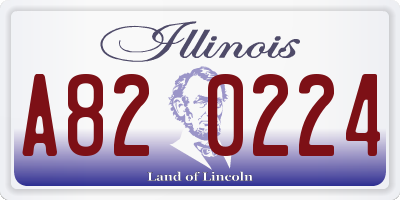 IL license plate A820224