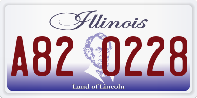 IL license plate A820228