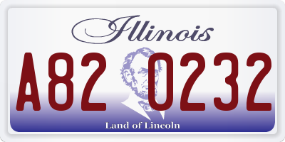 IL license plate A820232