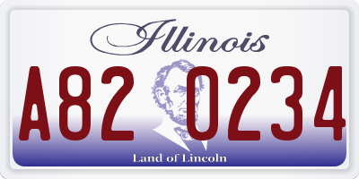 IL license plate A820234