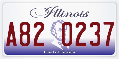 IL license plate A820237