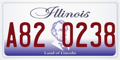 IL license plate A820238