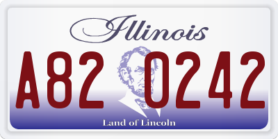 IL license plate A820242