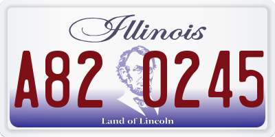 IL license plate A820245