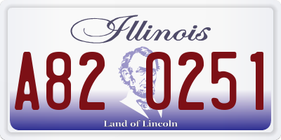 IL license plate A820251