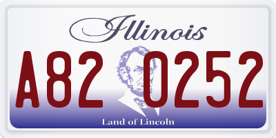 IL license plate A820252