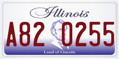 IL license plate A820255