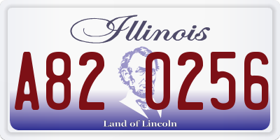 IL license plate A820256