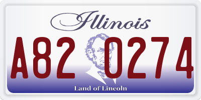 IL license plate A820274