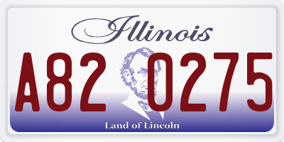 IL license plate A820275