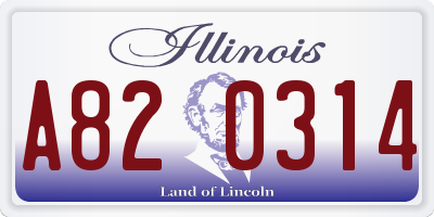 IL license plate A820314