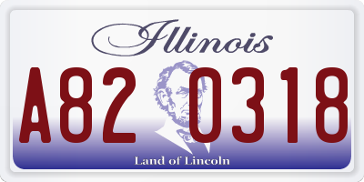 IL license plate A820318