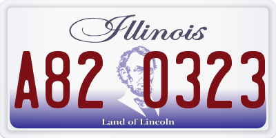 IL license plate A820323