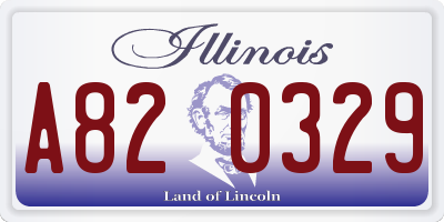 IL license plate A820329