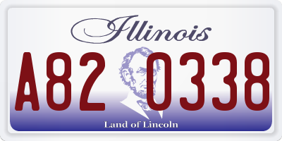 IL license plate A820338