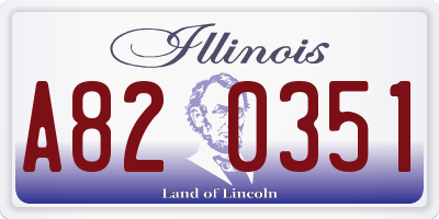 IL license plate A820351
