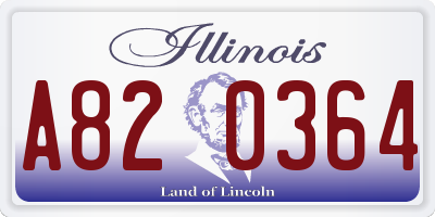 IL license plate A820364