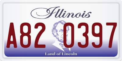 IL license plate A820397