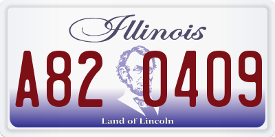 IL license plate A820409