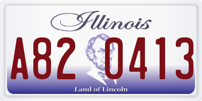 IL license plate A820413