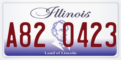 IL license plate A820423