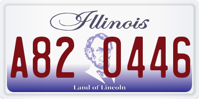 IL license plate A820446