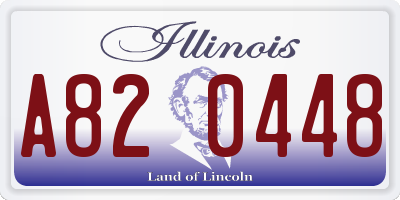 IL license plate A820448