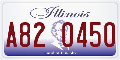 IL license plate A820450