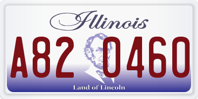 IL license plate A820460
