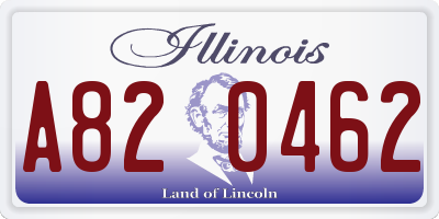 IL license plate A820462