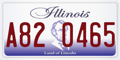 IL license plate A820465