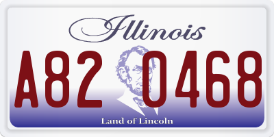 IL license plate A820468