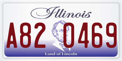 IL license plate A820469