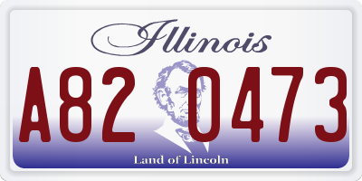 IL license plate A820473