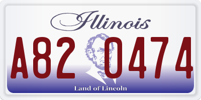 IL license plate A820474
