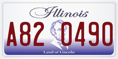 IL license plate A820490